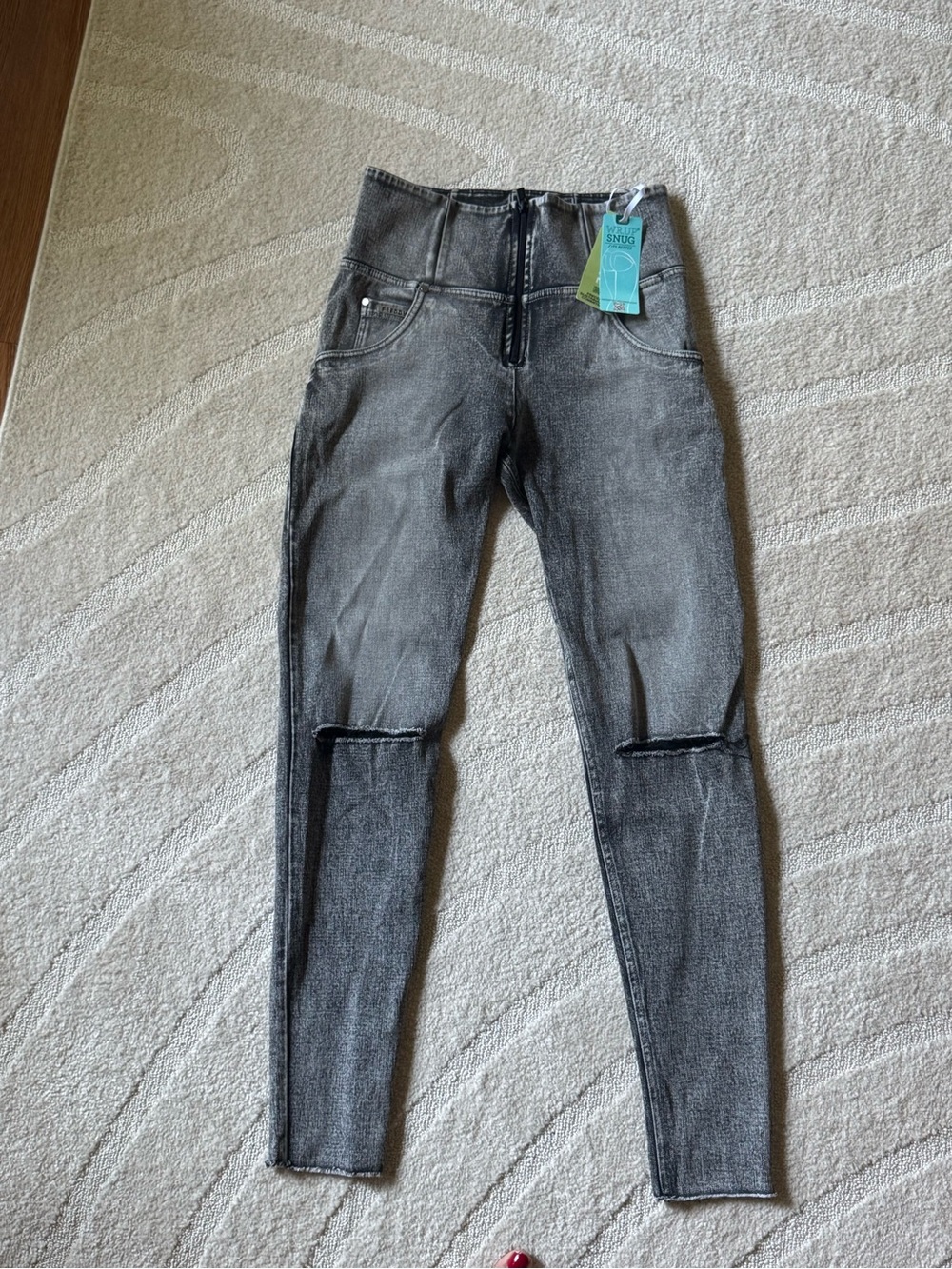 High-Waist Gray Women’s Jeans